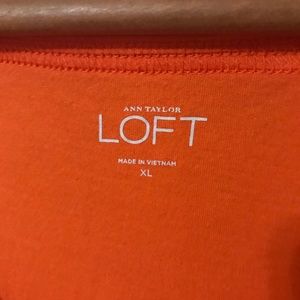 LOFT Tops - Loft XL Orange shortsleeved cotton shirt LOFT Tops - Loft XL Orange shortsleeved cotton shirt